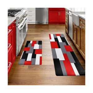 Juego de 2 alfombras y tapetes de cocina acolchados y