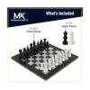 Marblous Krafts Juego de ajedrez blanco y negro de 15_2