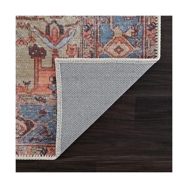Bloom Rugs Alfombra lavable de 5 x 7 pies color terracota