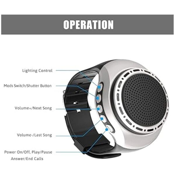 Reloj inalámbrico con altavoz Bluetooth portátil y_3