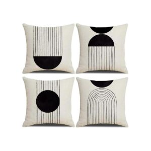 IcosaMro Juego de 4 fundas de almohada bohemias de 18 x 18