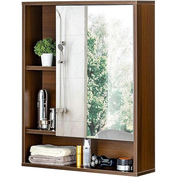 ChooChoo Gabinete de espejo de pared para baño botiquín_1