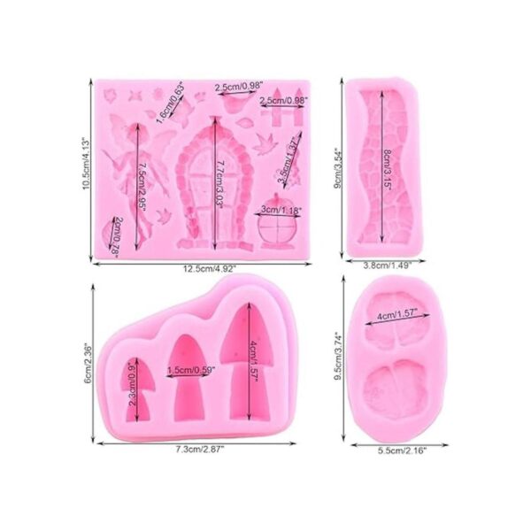 Mujiang Enchanted Juego de 4 moldes de silicona para_4