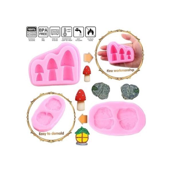 Mujiang Enchanted Juego de 4 moldes de silicona para_2