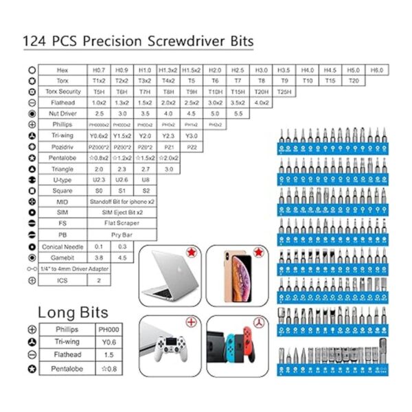 Juego de destornilladores de precisión 150 en 1 kit de_3