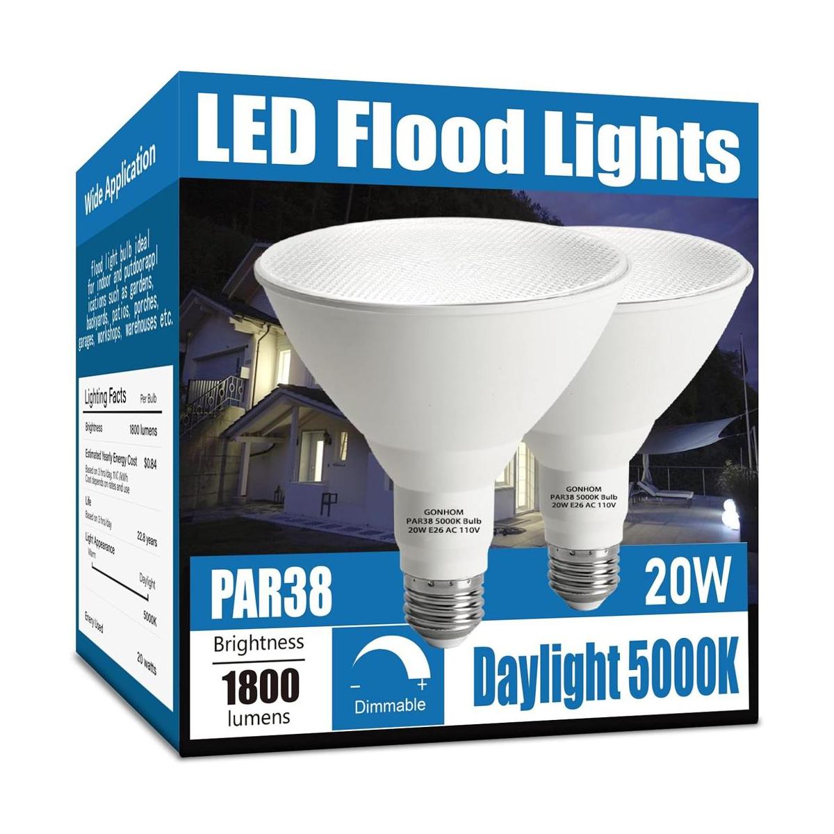 GONHOM Par38 Foco LED de inundación para exteriores
