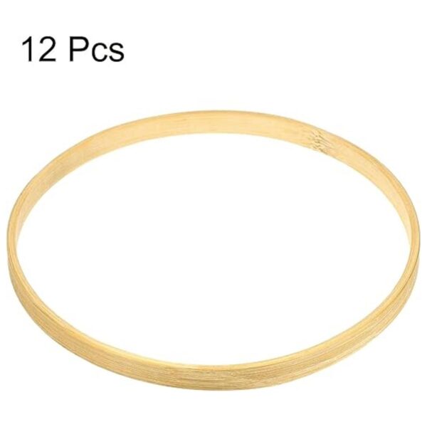 PATIKIL Aro floral de bambú de madera de 5.9 pulgadas_3