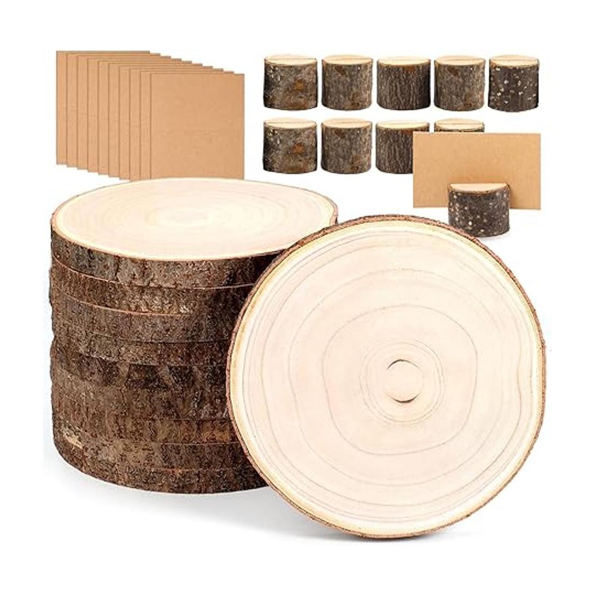 Caydo 10 piezas grandes de madera de Paulownia de 9 a 11