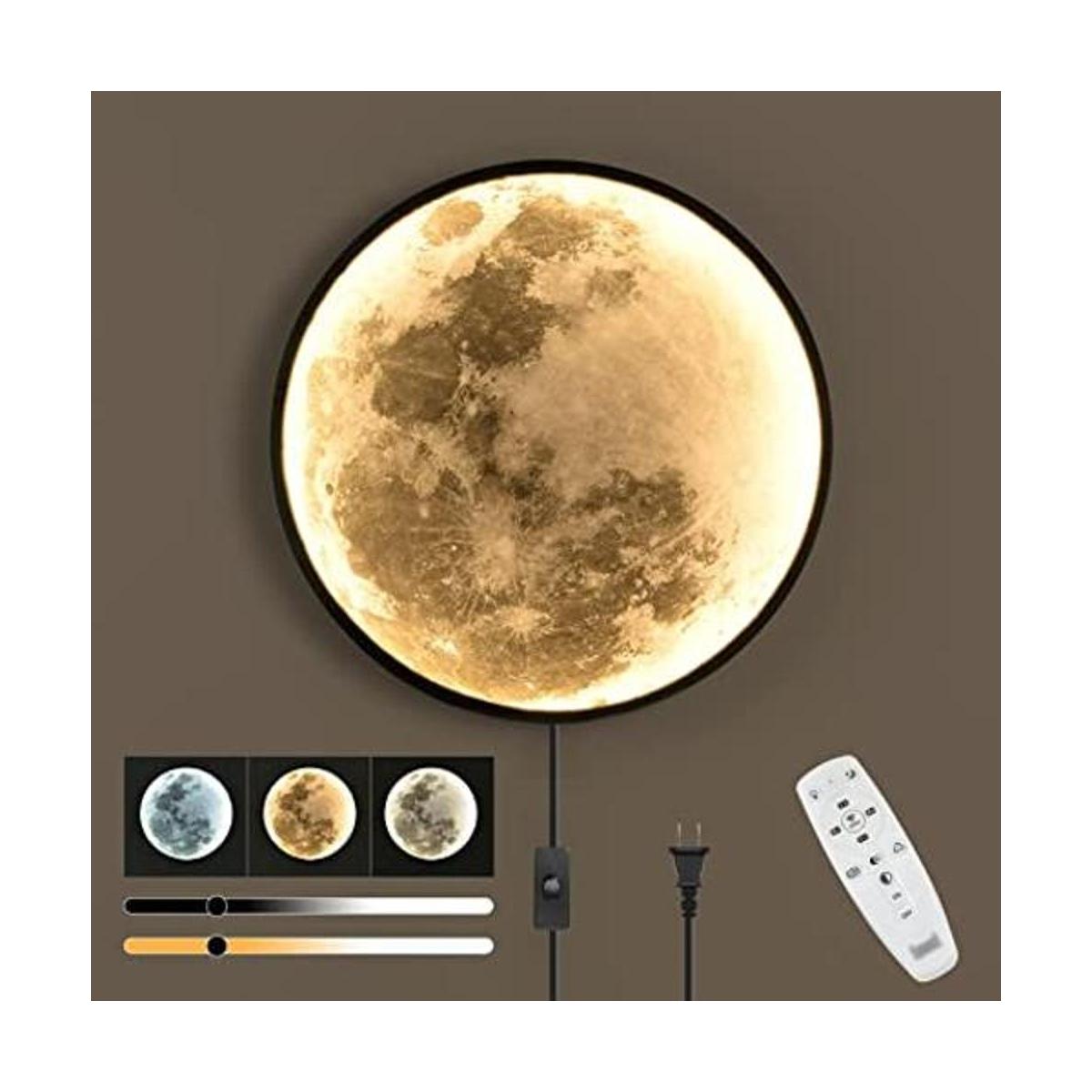 Lámpara de pared regulable con enchufe de luna moderna