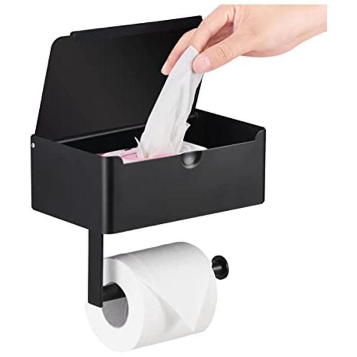 LAYUKI Soporte grande para papel higiénico con estante