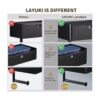 LAYUKI Soporte grande para papel higiénico con estante_4