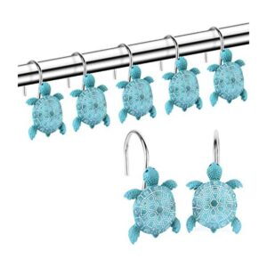 Ganchos para cortina de ducha con tortugas marinas