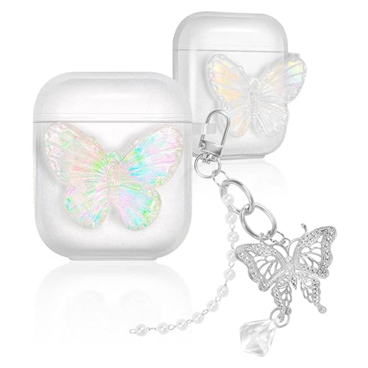 JoySolar Funda transparente con diseño de mariposa para