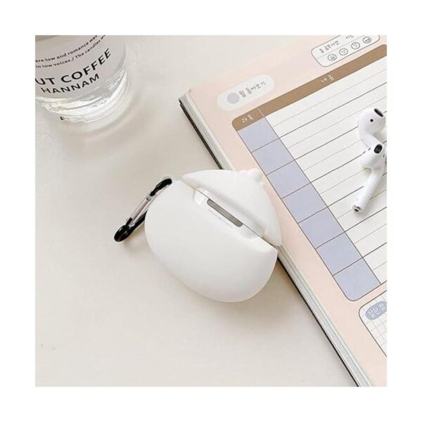 Bonita funda para AirPod con llavero diseño de moño_4