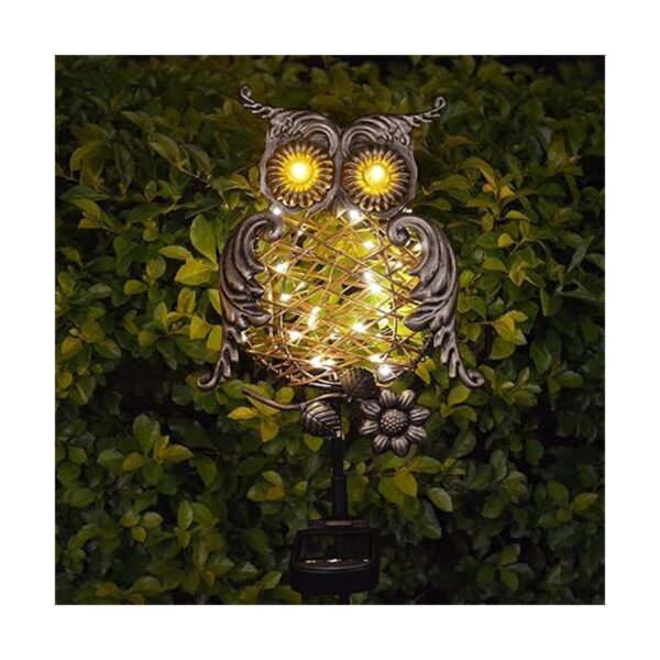 Homeleo Luces solares rústicas de búho para jardín al aire_2