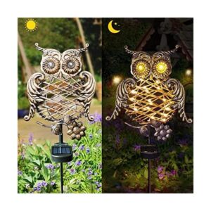 Homeleo Luces solares rústicas de búho para jardín al aire_1