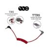 Cable de micrófono adaptador TRS a TRRS de 0.138 in_2