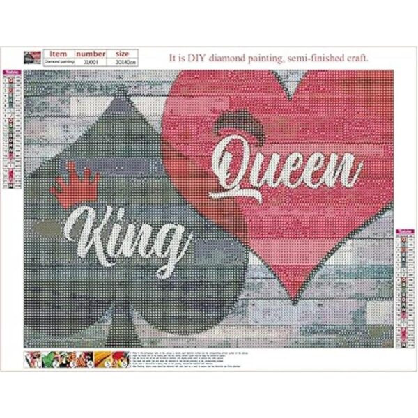 PDSLAIKE Kits de pintura de diamantes King Queen Kit de