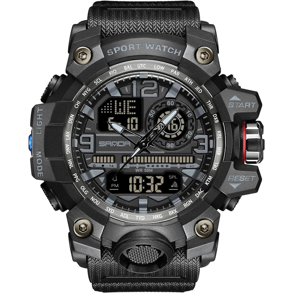 KXAITO Reloj de estilo deportivo y militar para hombres