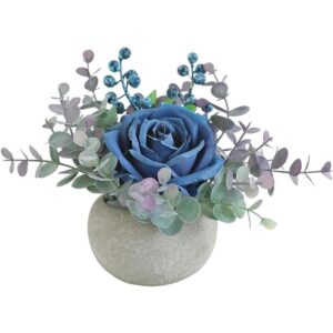 Rosscer Kit de flores artificiales con maceta combinación