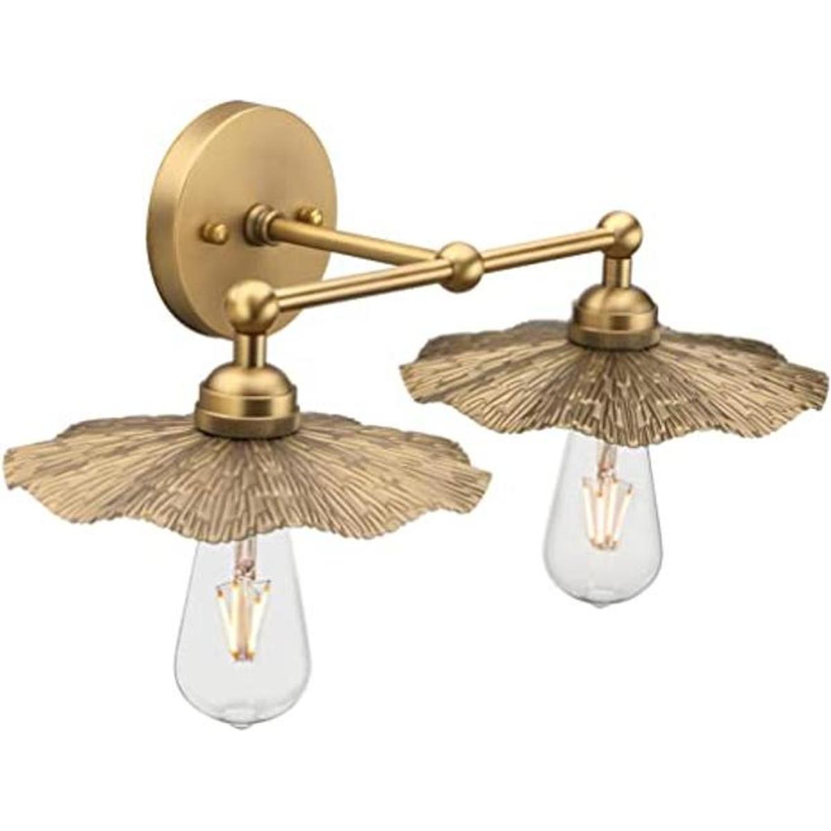 Pathson Lámpara de pared de metal vintage con acabado de