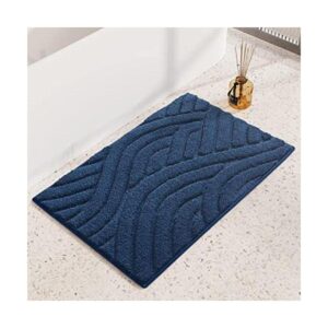 Color G Alfombra de baño absorbente de color azul marino