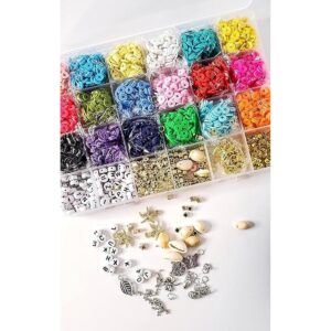 Juego de 4000 cuentas de arcilla para hacer joyas_1