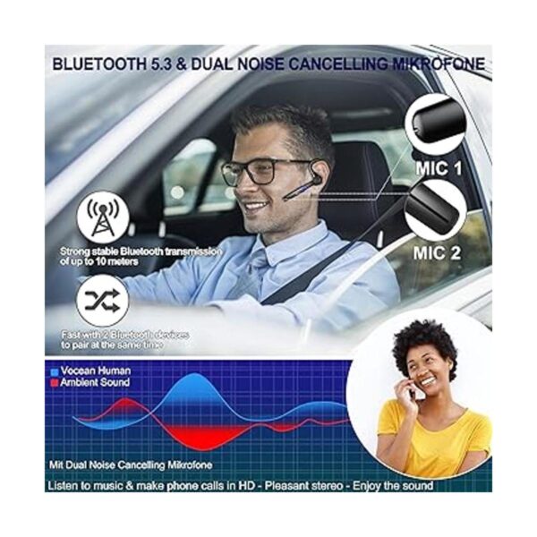Bluetooth Headset with Microphone48Hrs V5.3 Handsfree_6