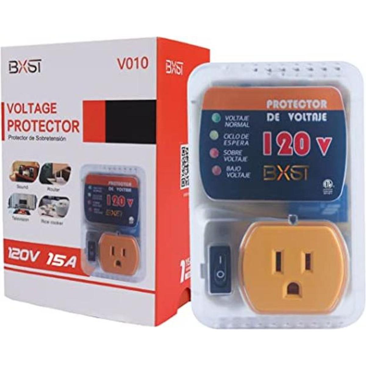 BXST Protector de voltaje de enchufe de una toma de