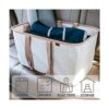 CleverMade Cesta plegable de tela para lavandería