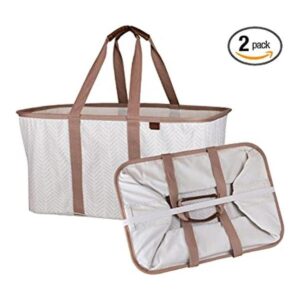 CleverMade Cesta plegable de tela para lavandería