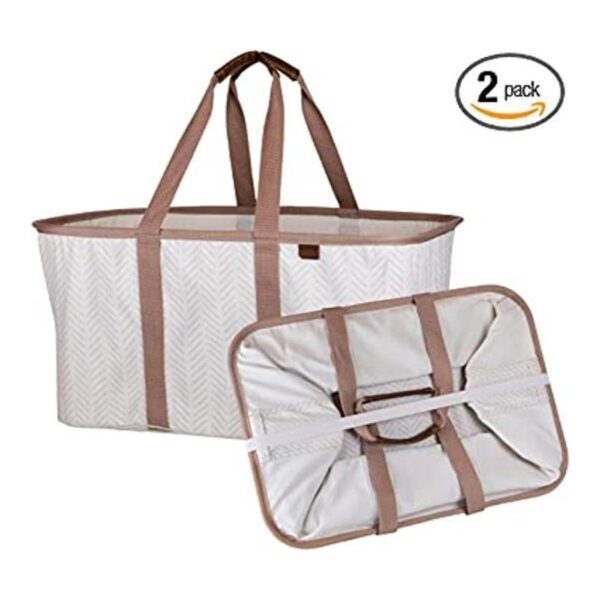 CleverMade Cesta plegable de tela para lavandería
