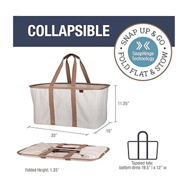CleverMade Cesta plegable de tela para lavandería