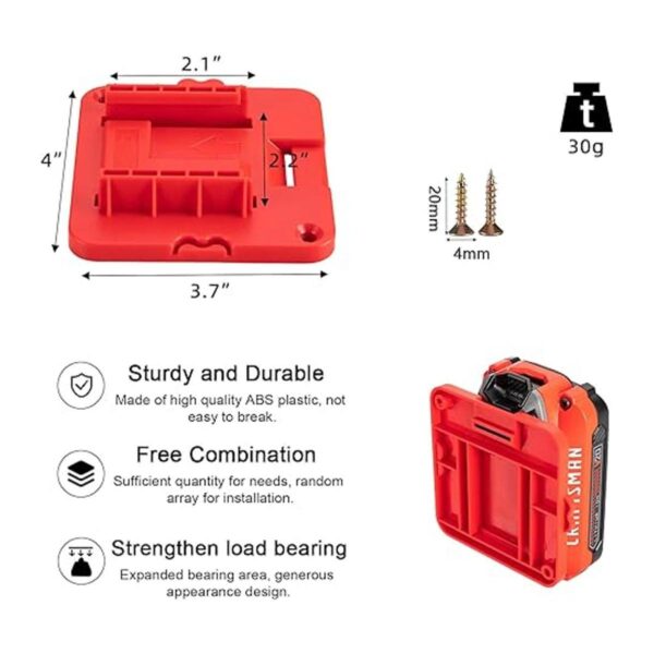 Paquete de 5 soportes de batería para Craftsman de 20 V