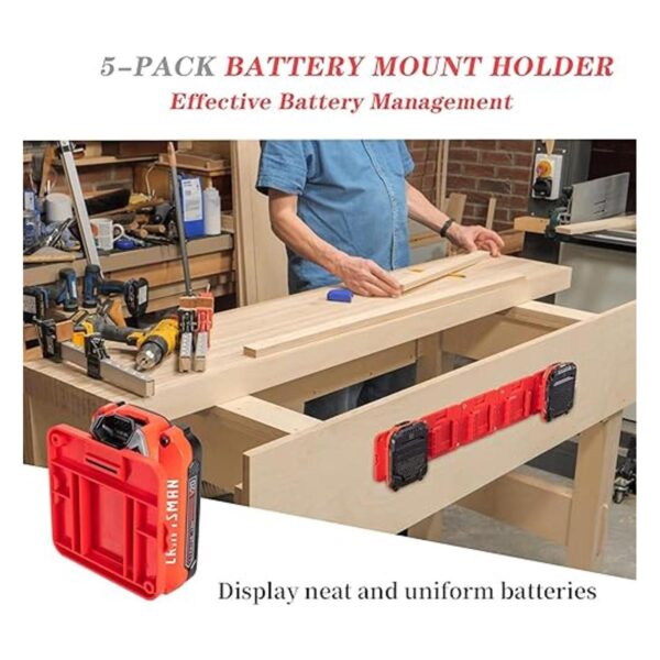 Paquete de 5 soportes de batería para Craftsman de 20 V