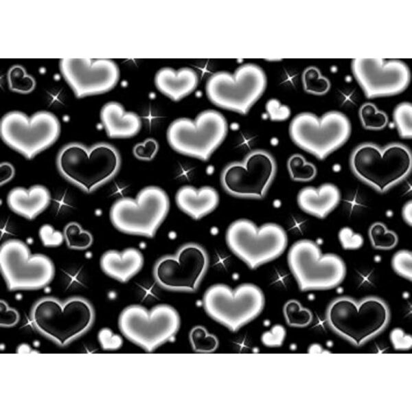 LYCGS Telón de fondo de fotos de corazón negro de 7 x 5_1
