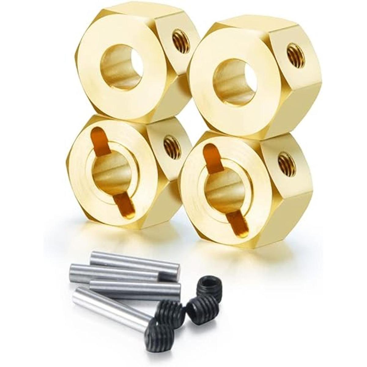 RCLions Adaptador hexagonal de ruedas de latón de 0.315