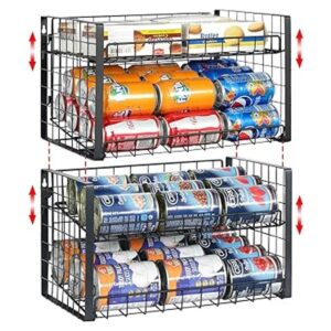 Organizador de latas apilable de 4 niveles para despensa