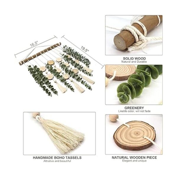 Decoración de baño de eucalipto artificial para colgar en