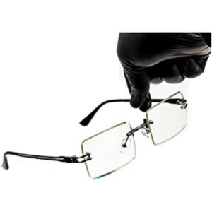 Gafas de hip hop de lujo con marco cuadrado plateado para_1