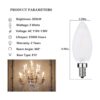 Bombillas LED esmeriladas para candelabro E12 equivalente_2