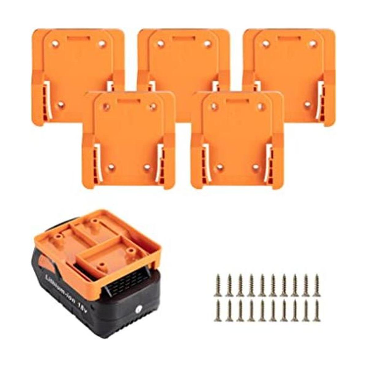 Paquete de 5 soportes de batería para RIDGID de 18 V para