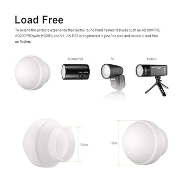 Godox AKR22 cúpula de difusión plegable difusor para_2