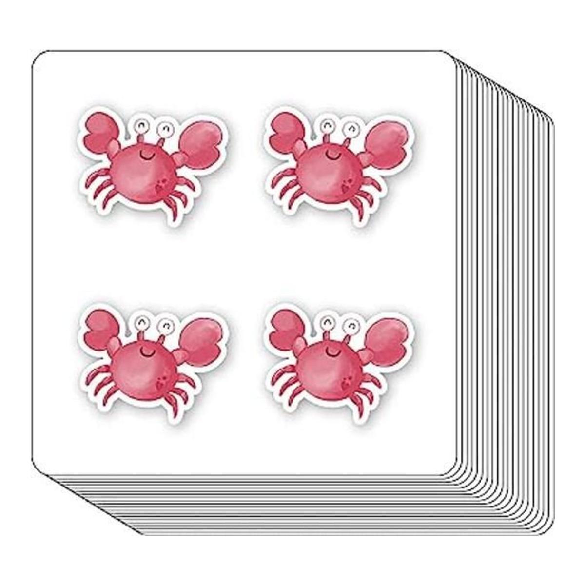 Pegatinas de cangrejo de 1 pulgada para álbumes de