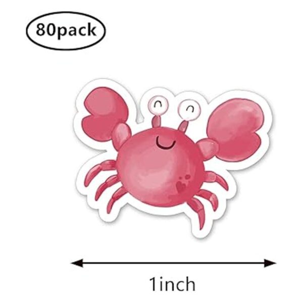 Pegatinas de cangrejo de 1 pulgada para álbumes de_2