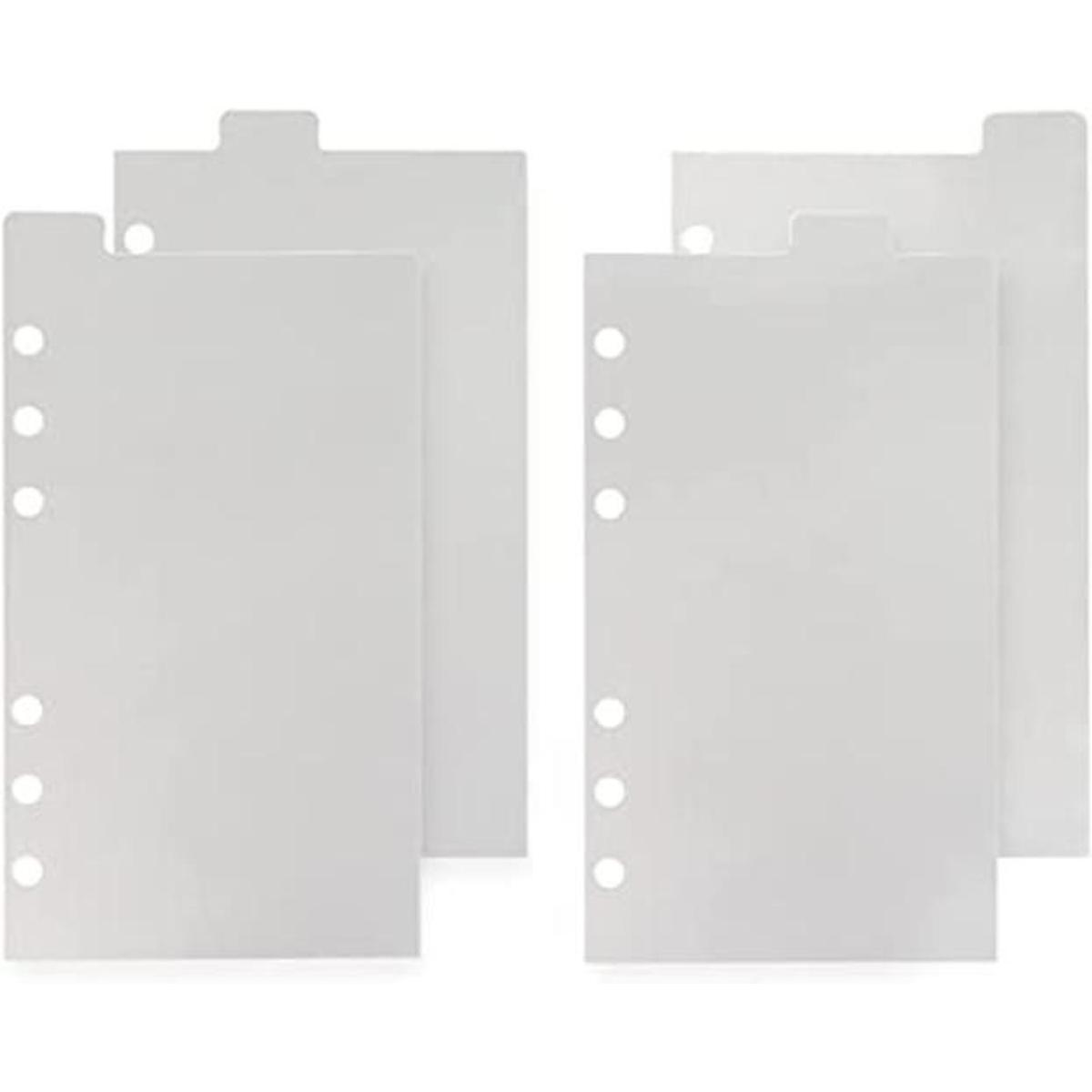 Carpeta transparente de 4 pestañas A6 divisores pestañas