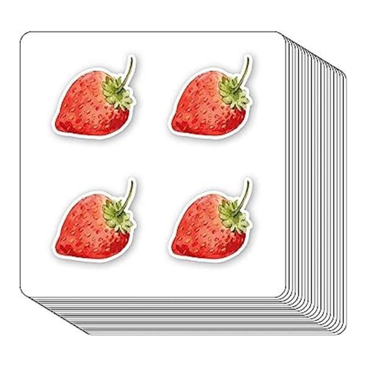 Pegatinas de fresa de 1.0 in para álbumes de recortes