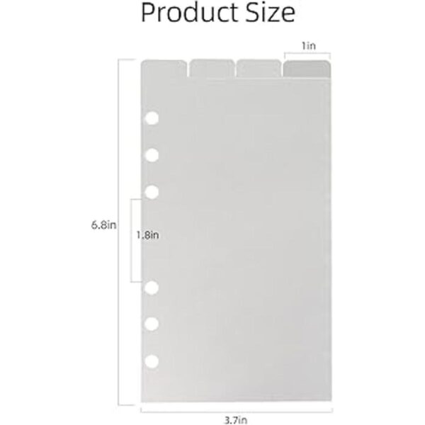 Carpeta transparente de 4 pestañas A6 divisores pestañas_5