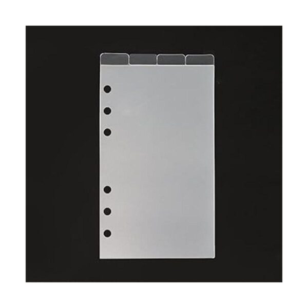 Carpeta transparente de 4 pestañas A6 divisores pestañas_4