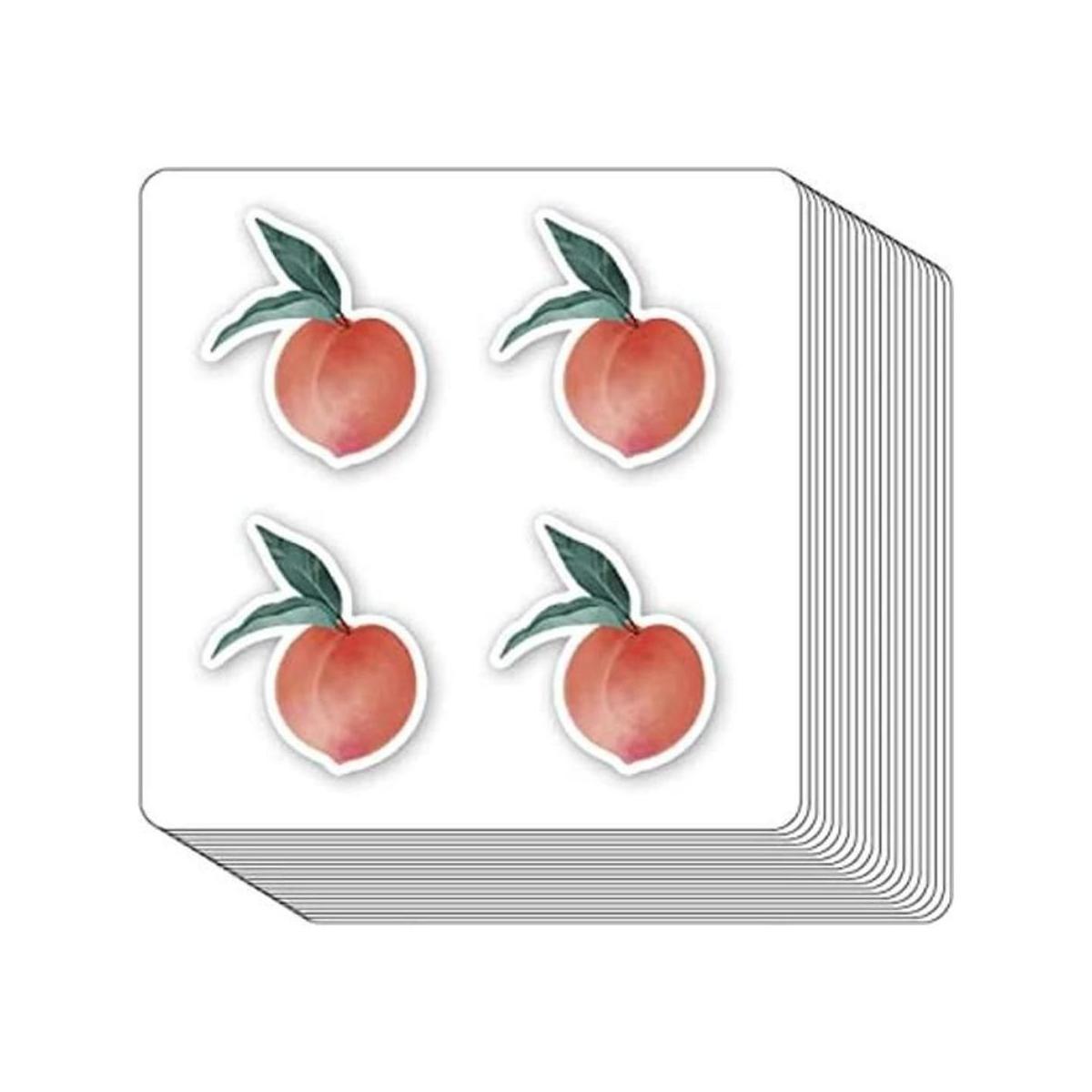 Pegatinas de frutas de melocotón de 1 pulgada para álbumes